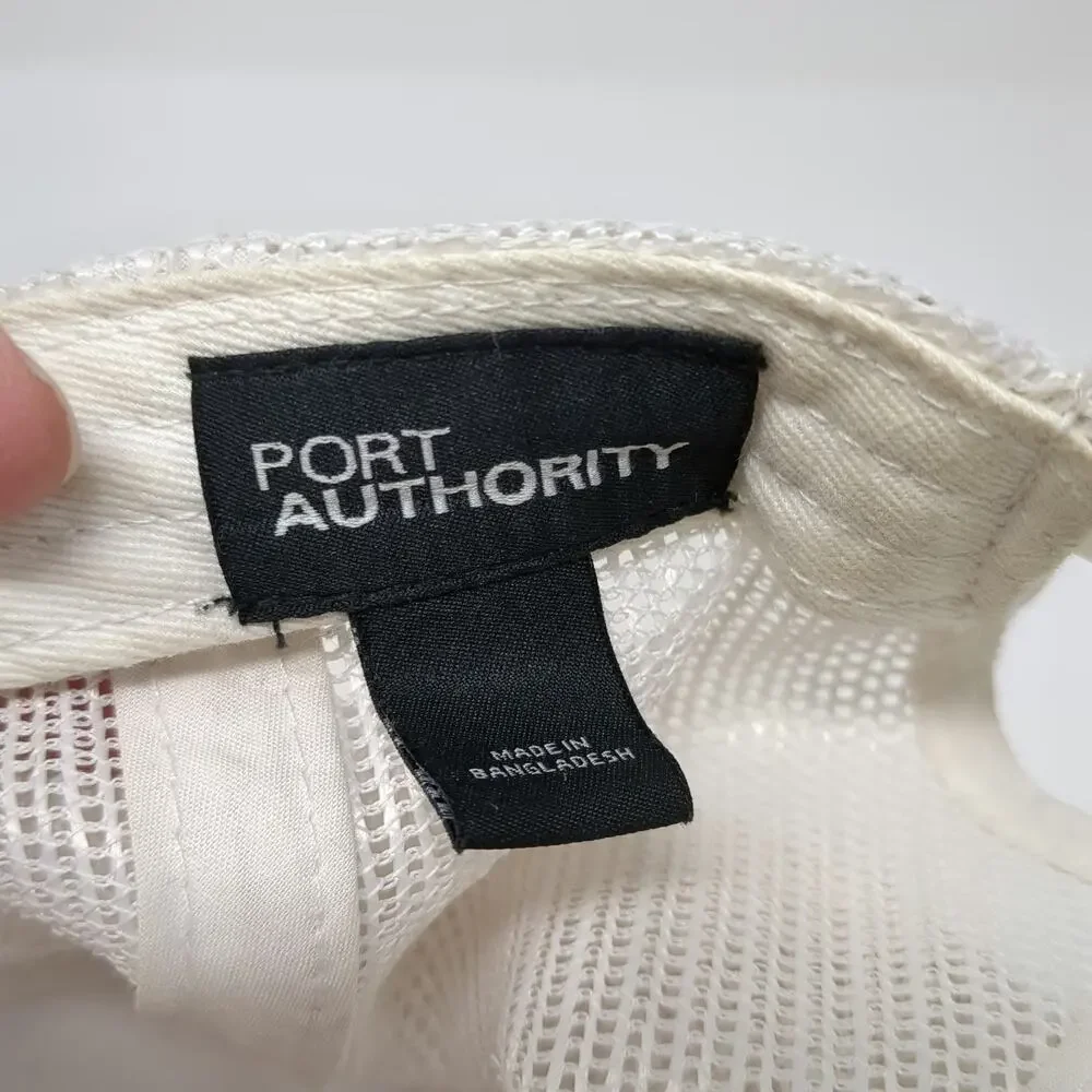 Port Authority Trucker Hat White One Size Shed Club San Mateo CA Mesh Back Patch